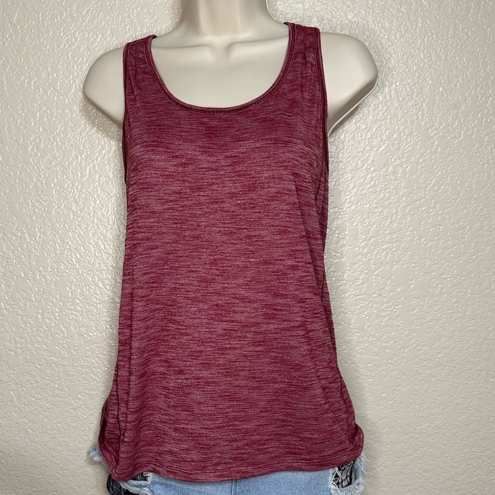 Lululemon Hotwave Tank Heathered Rosewood size 6 (based on measurements) EUC